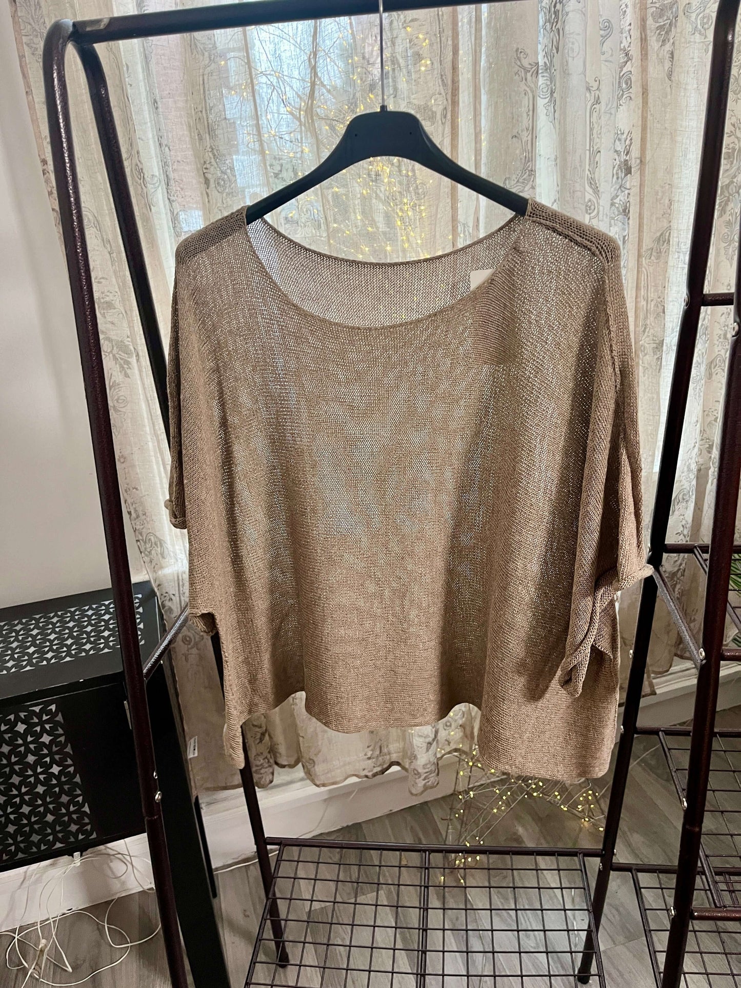 Torzi-Jane Boxy Swing Woven Knit Jumper