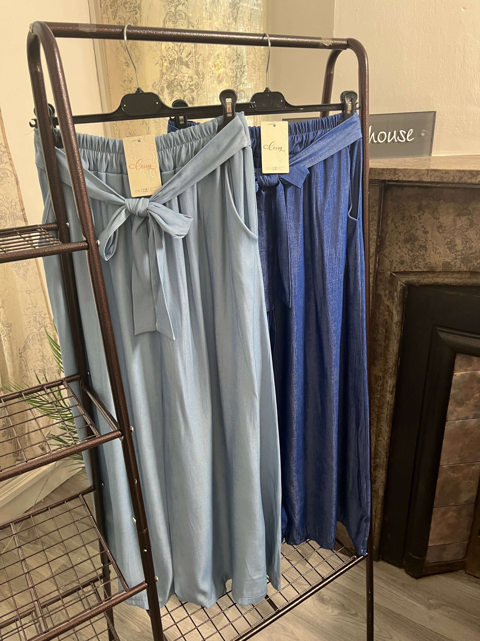 Chambray Shirt & Palazzo Trouser Set