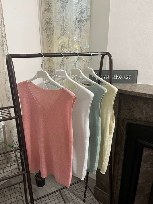 Sparkly Knitted Vest Top