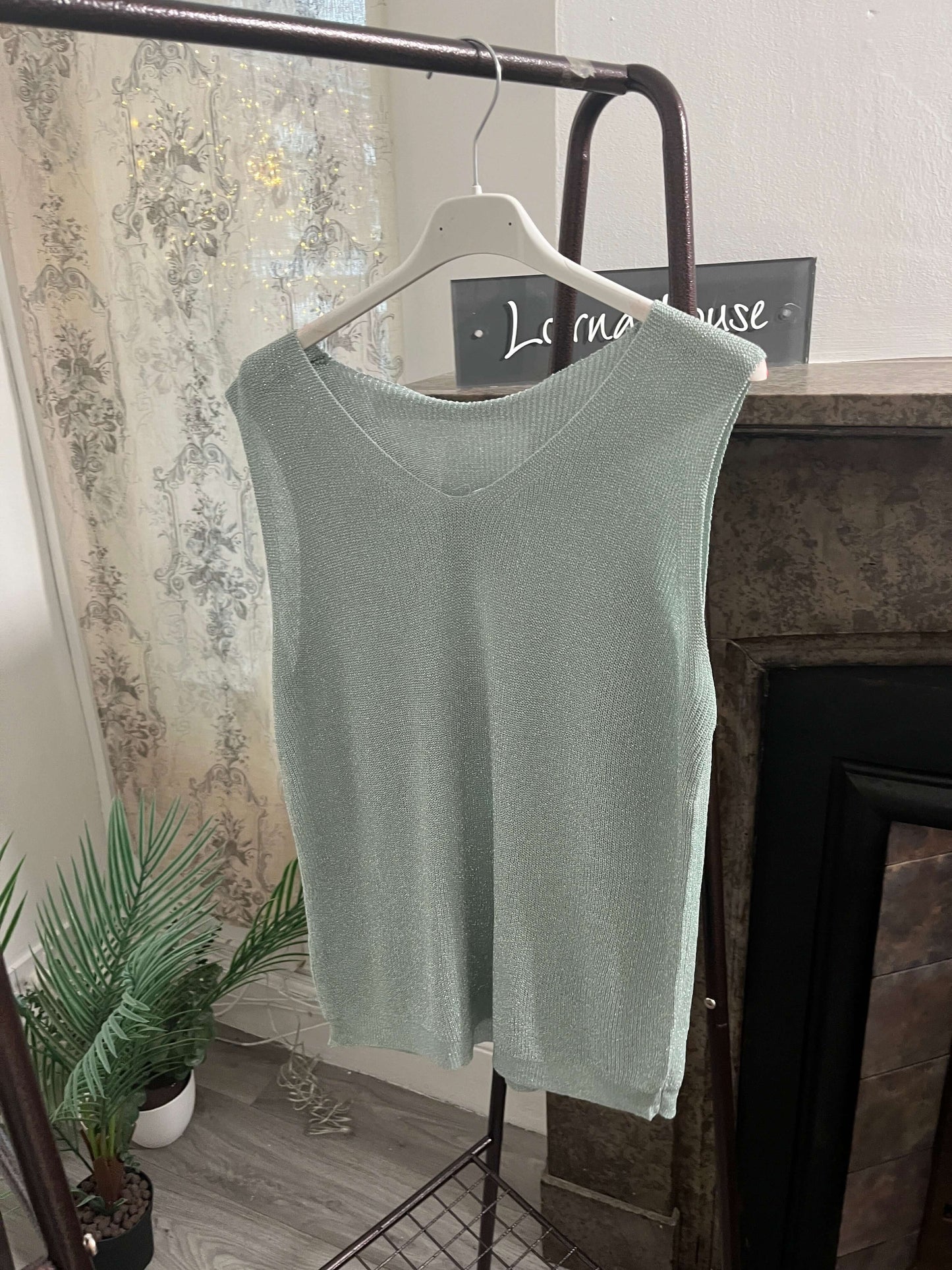 Sparkly Knitted Vest Top
