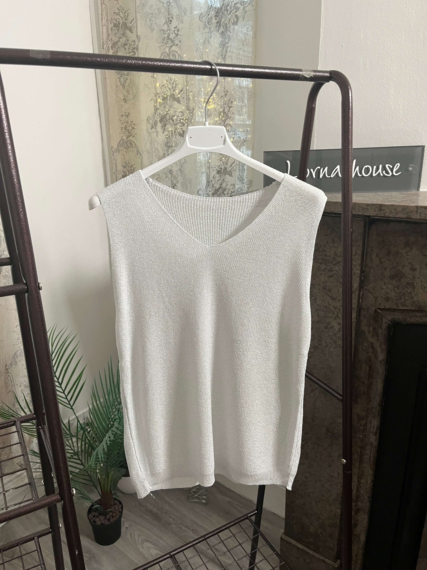 Sparkly Knitted Vest Top