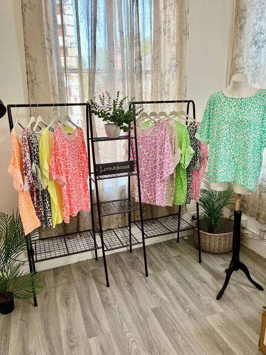 Linen Leopard Print Box Top