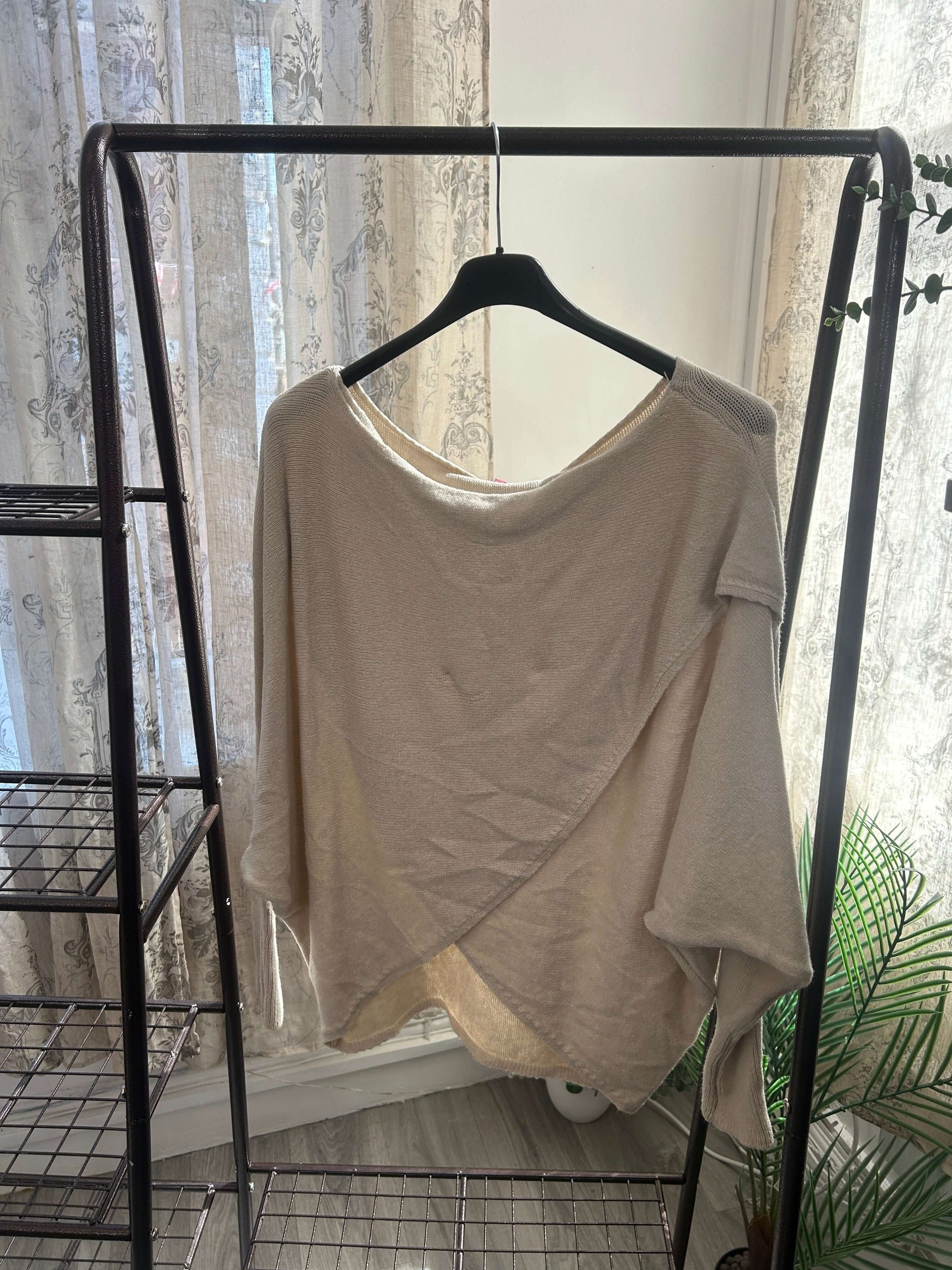 Super Soft Crossover Wrap Knit Jumper