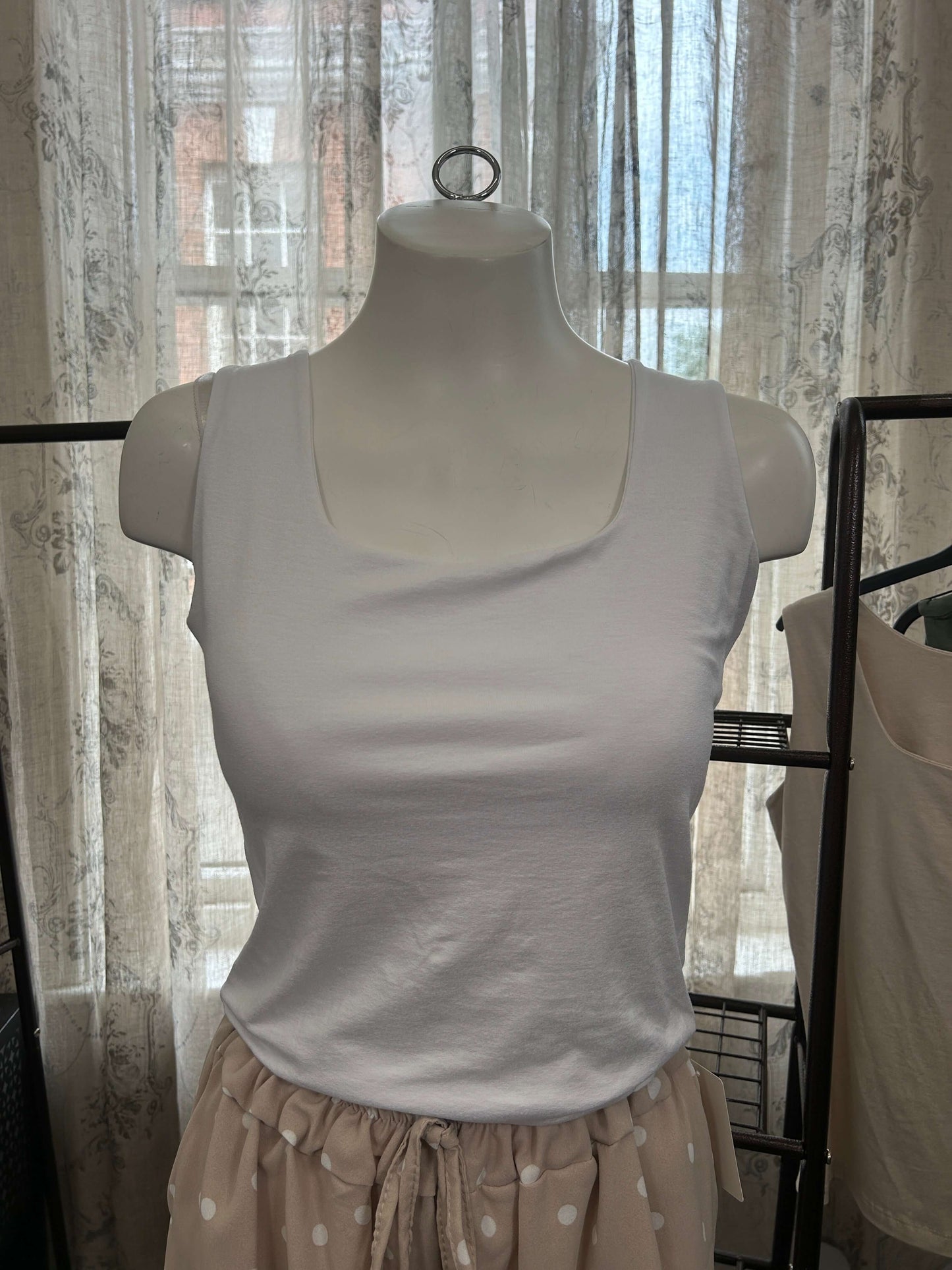 Square Neck Double Lined Vest Top