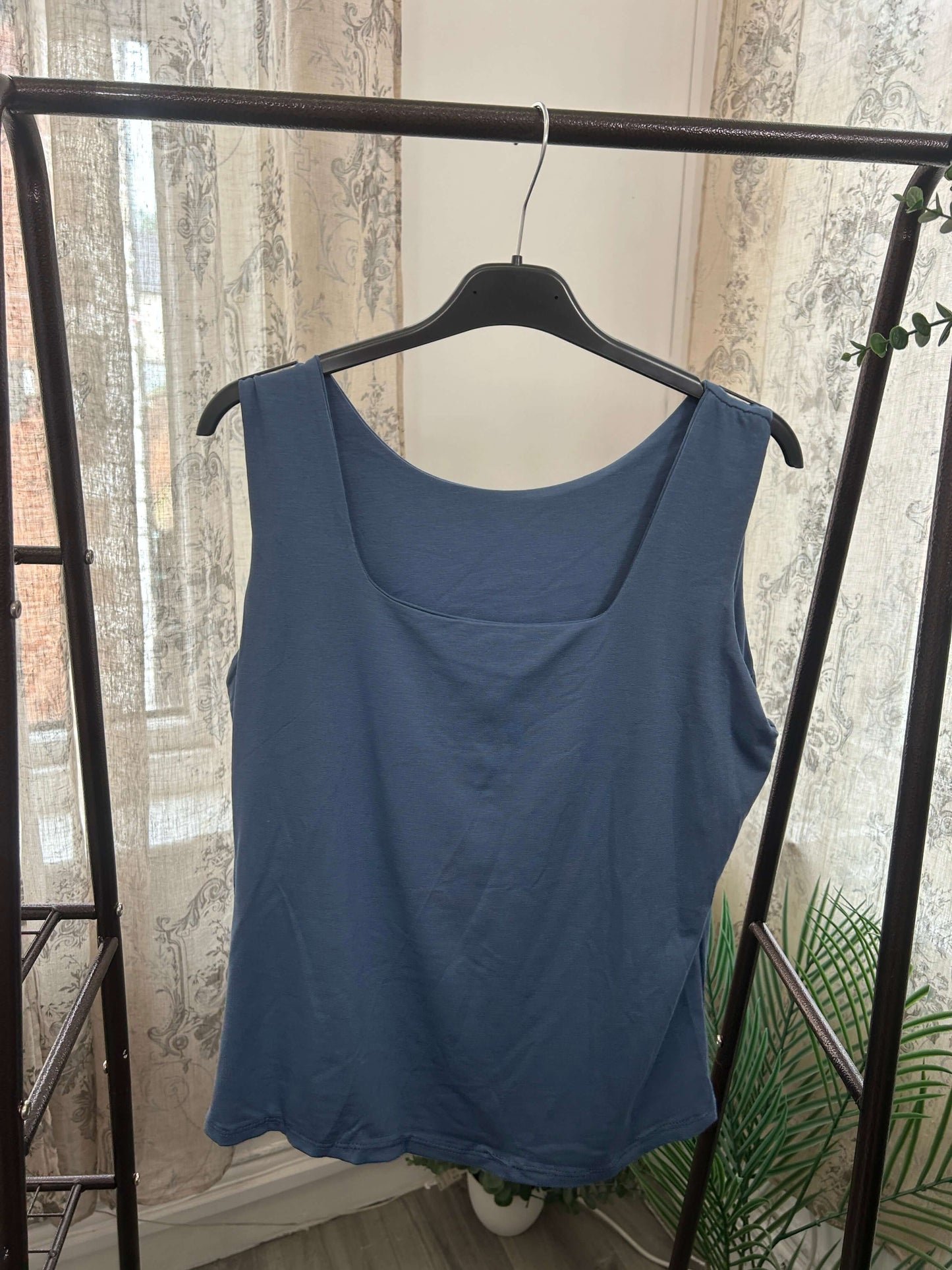 Square Neck Double Lined Vest Top
