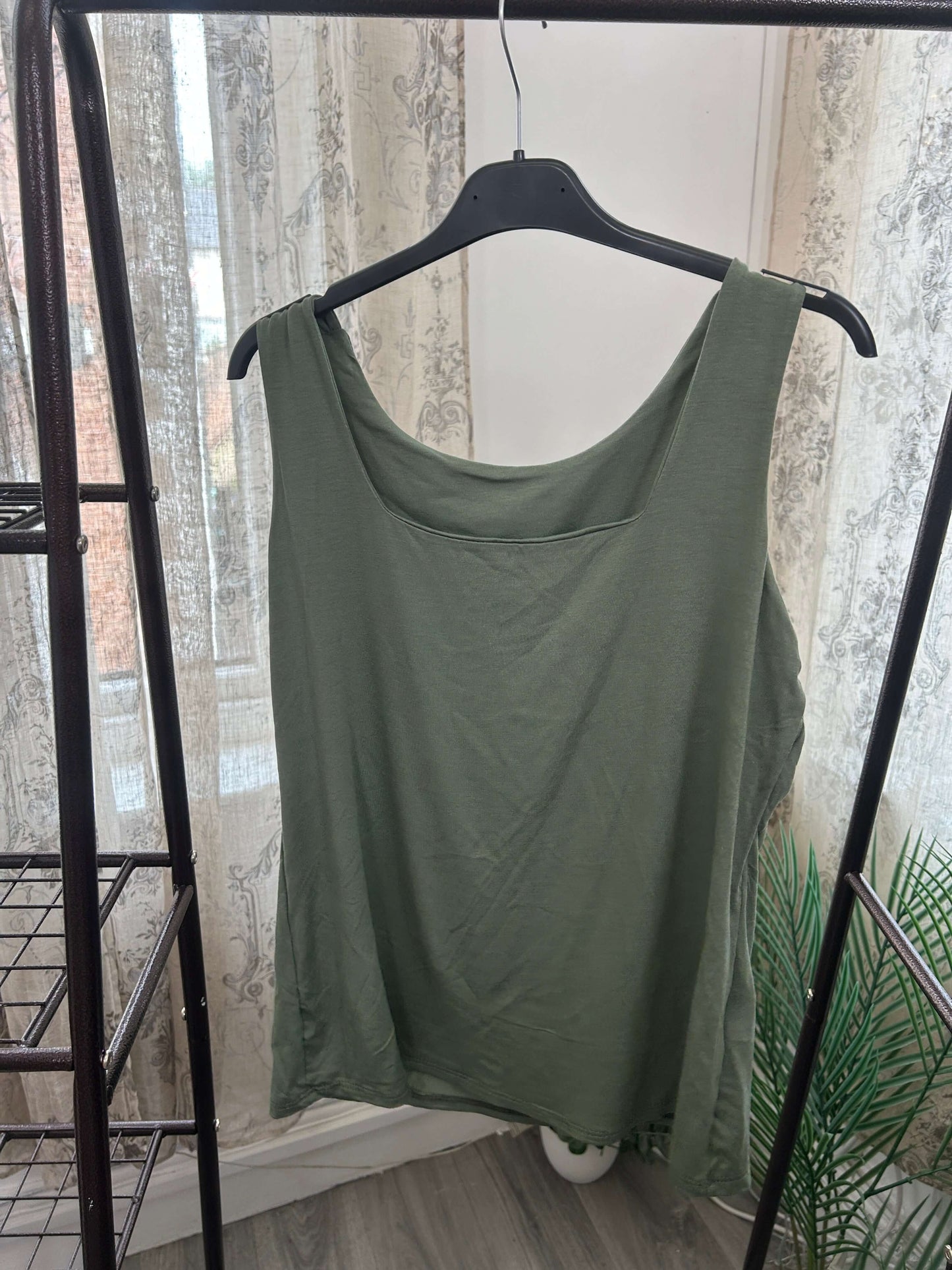 Square Neck Double Lined Vest Top