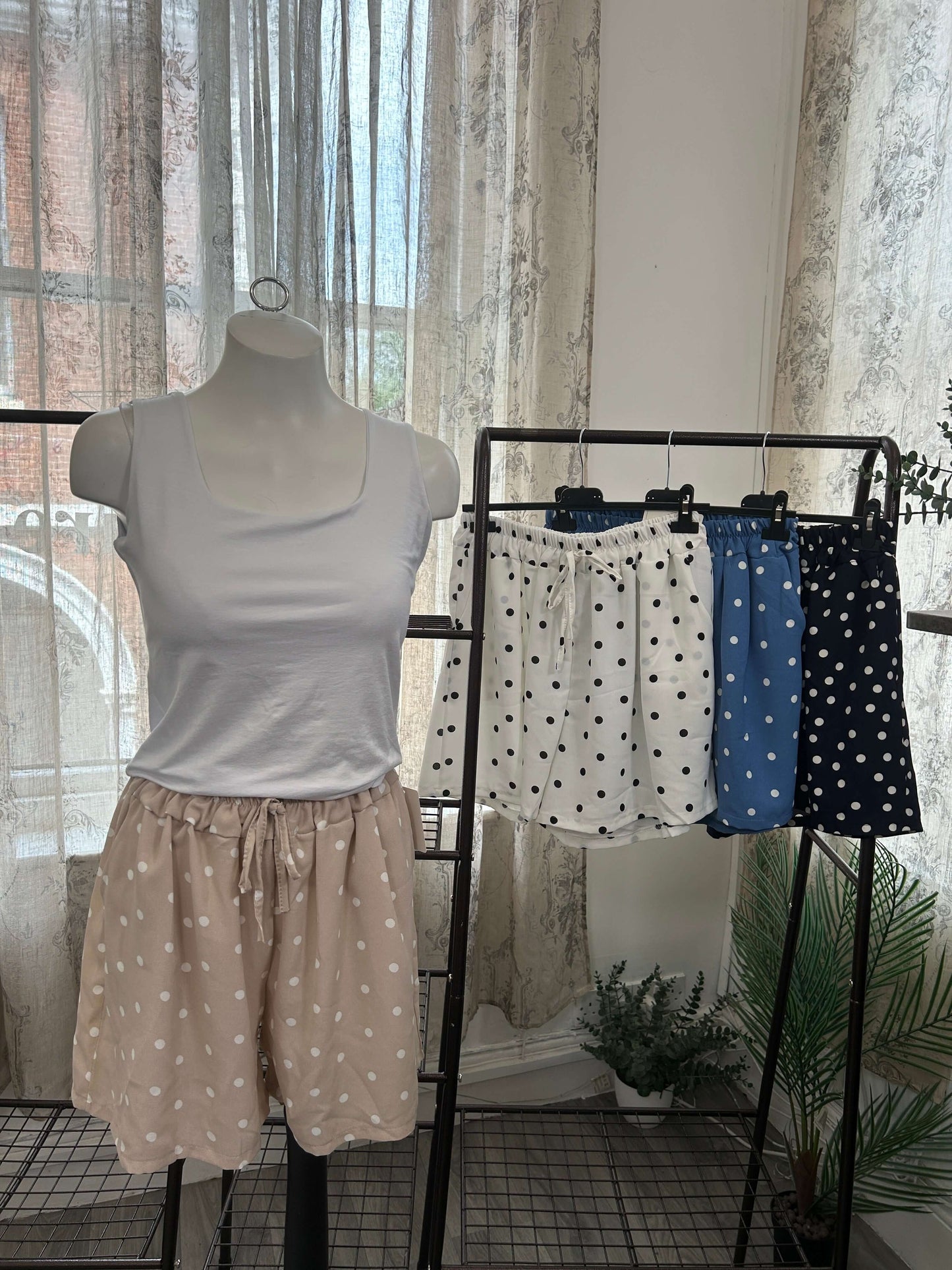 Polka Dot Elegant Floaty Shorts