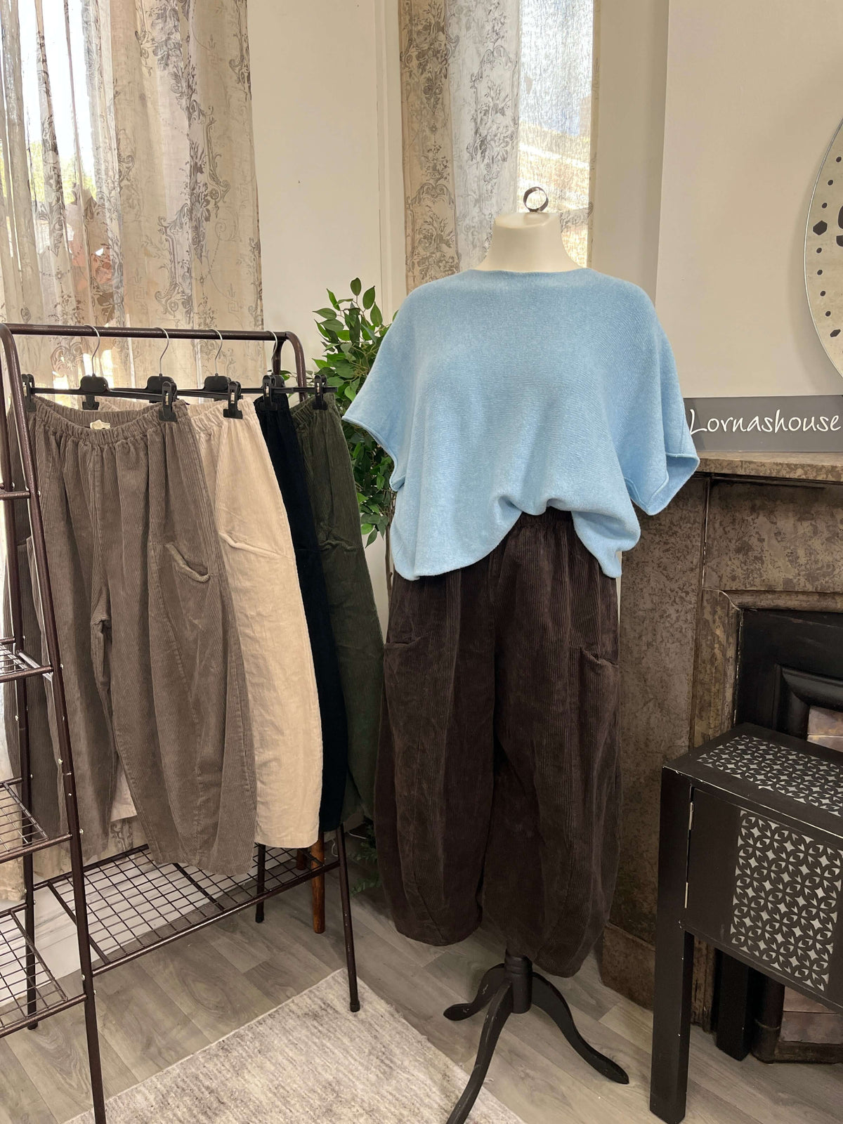 Jumbo Cord Ladies Barrel Trouser