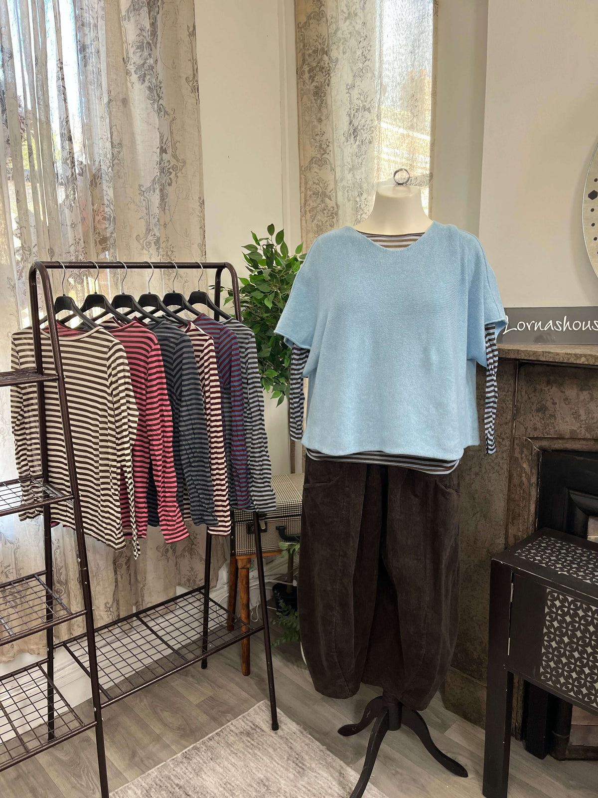 Misto Cashmere Second Skin Striped Top