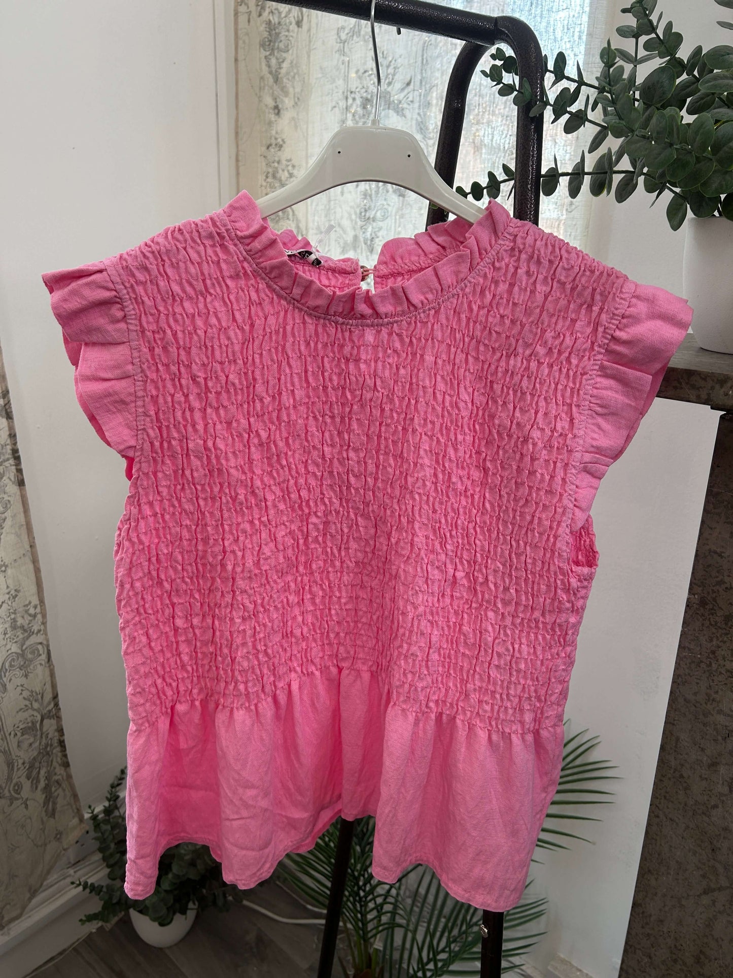 Tatiana Shirred Frill Detail Tank Top