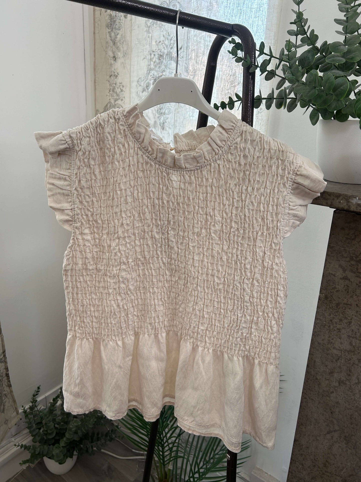 Tatiana Shirred Frill Detail Tank Top