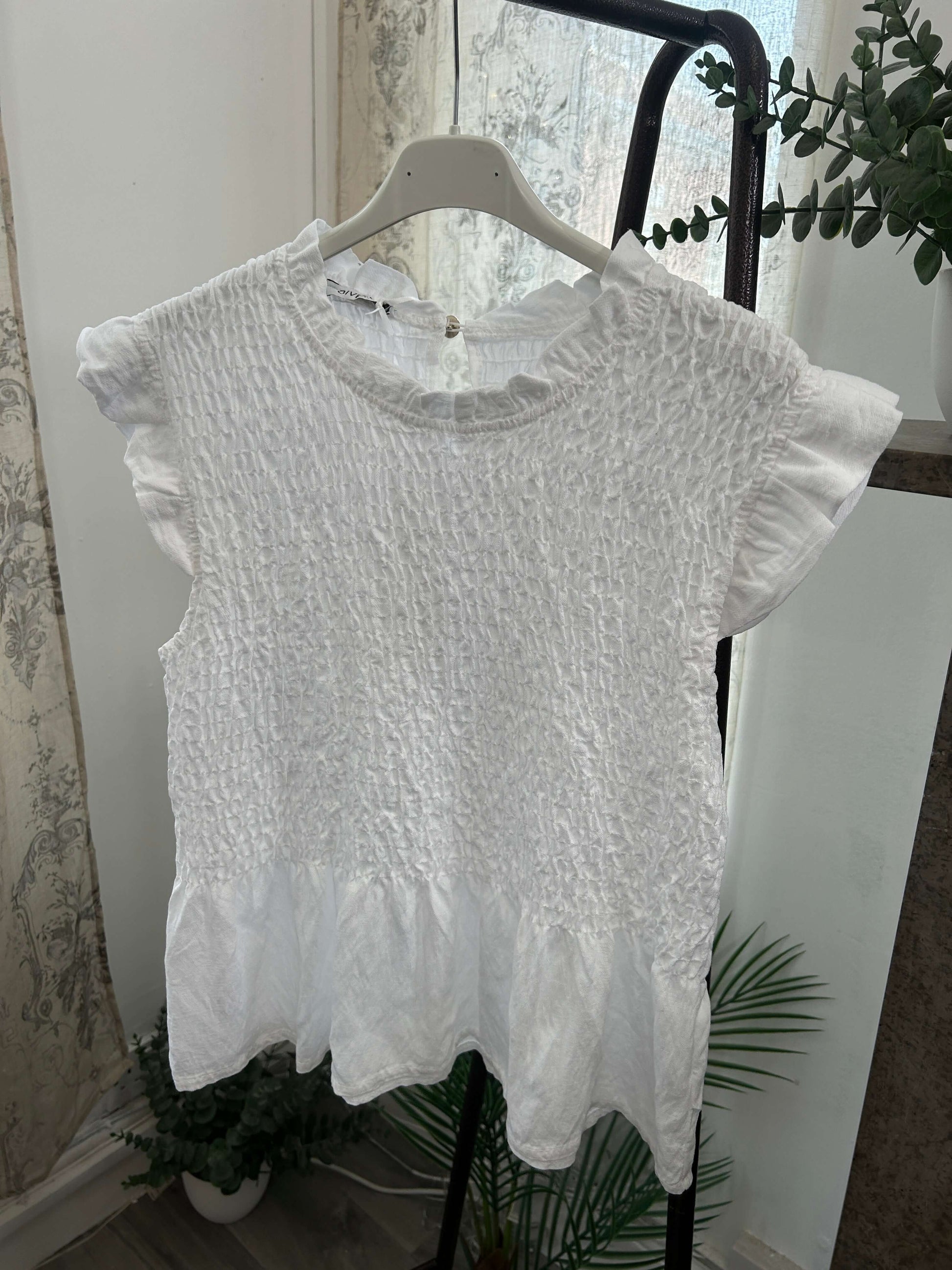 Tatiana Shirred Frill Detail Tank Top