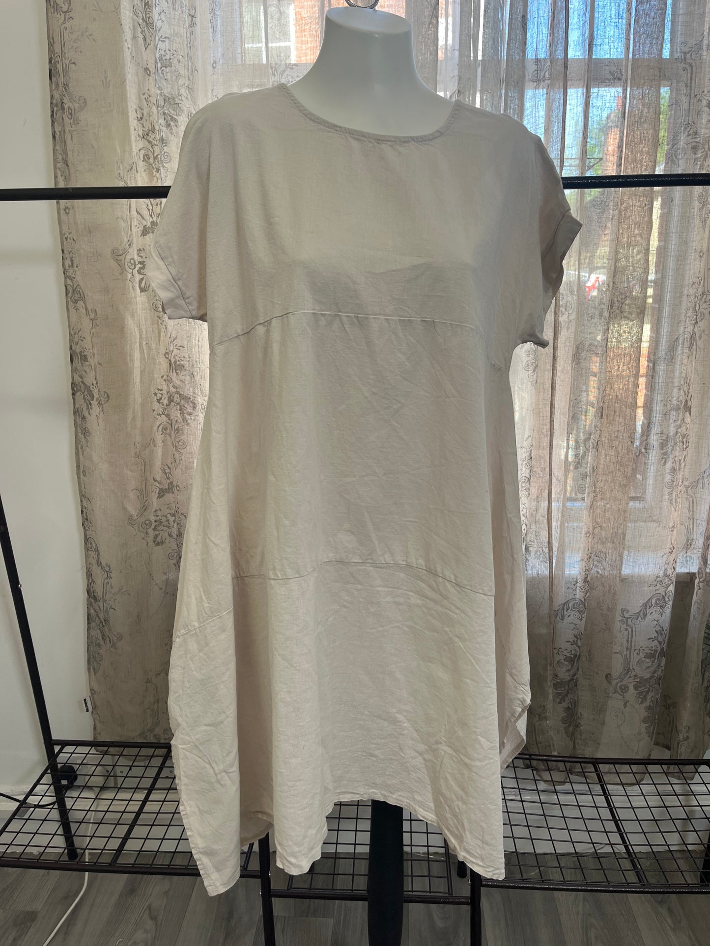 Linen Lagenlook Swing Tunic Dress