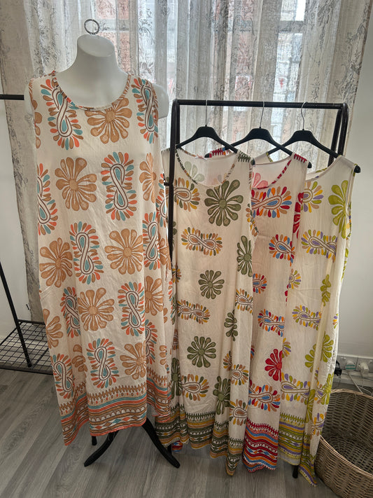 Patterned Maxi Sundress