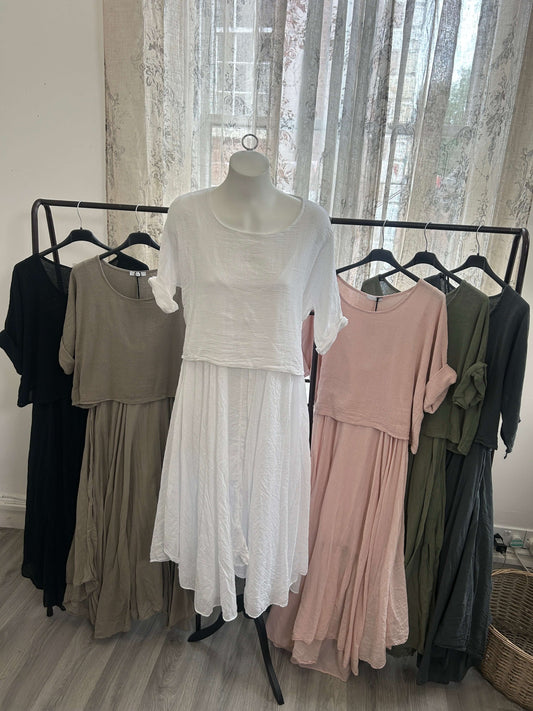 Ladies Hessian Double Layer Dress