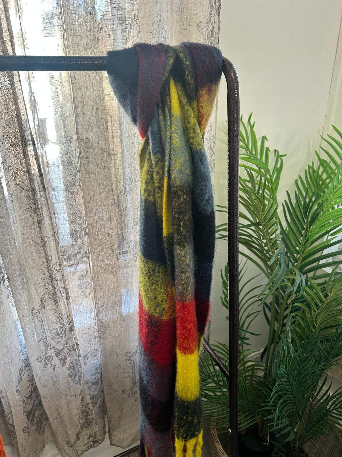 Multicoloured Wool Blend Blanket Scarves