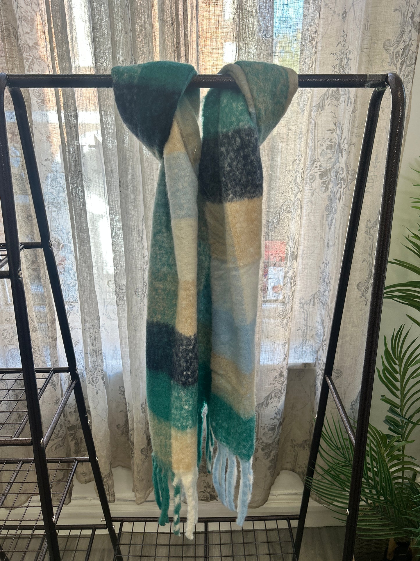 Multicoloured Wool Blend Blanket Scarves