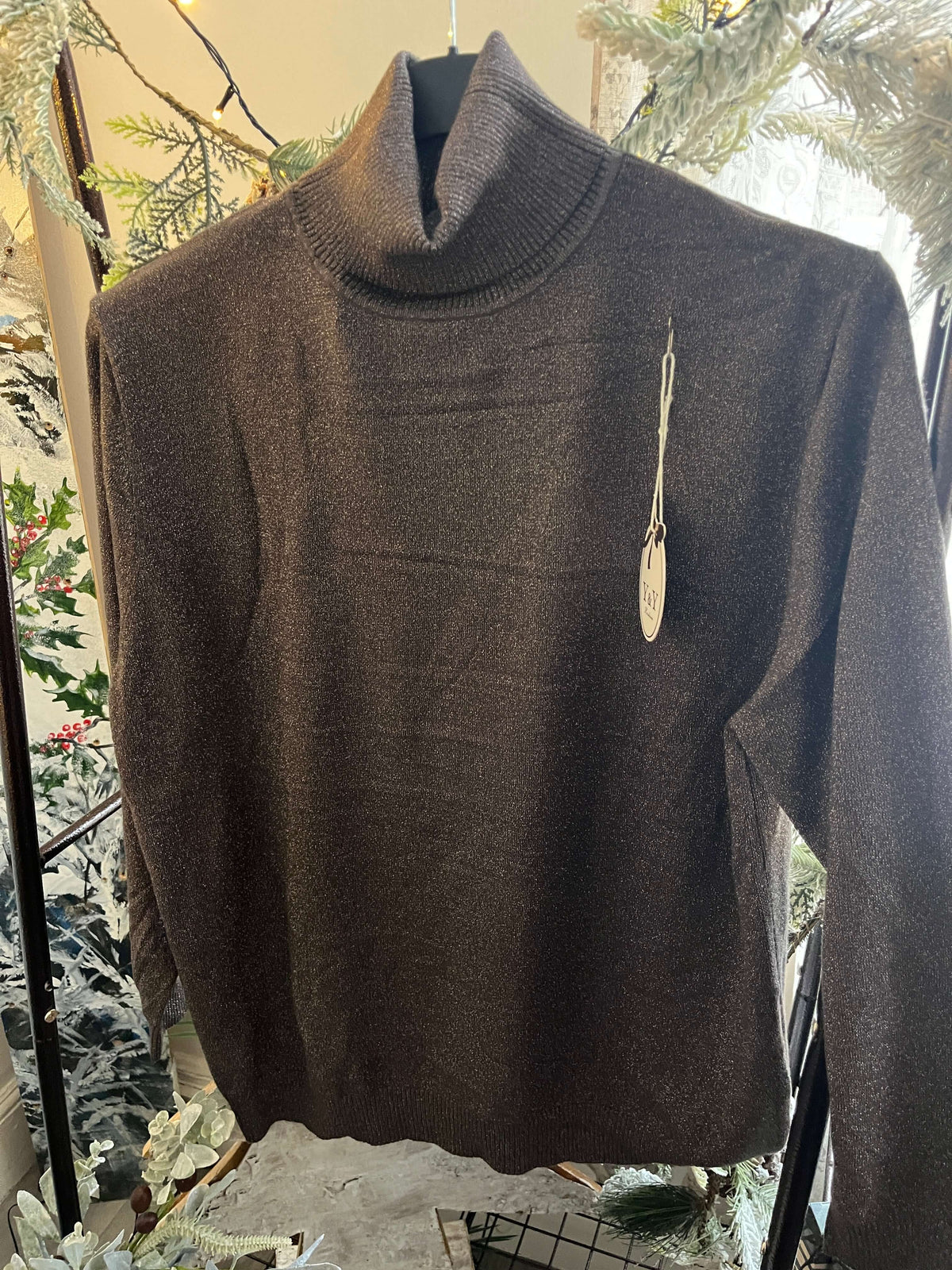 Sophie Glittery Polo Neck Jumper