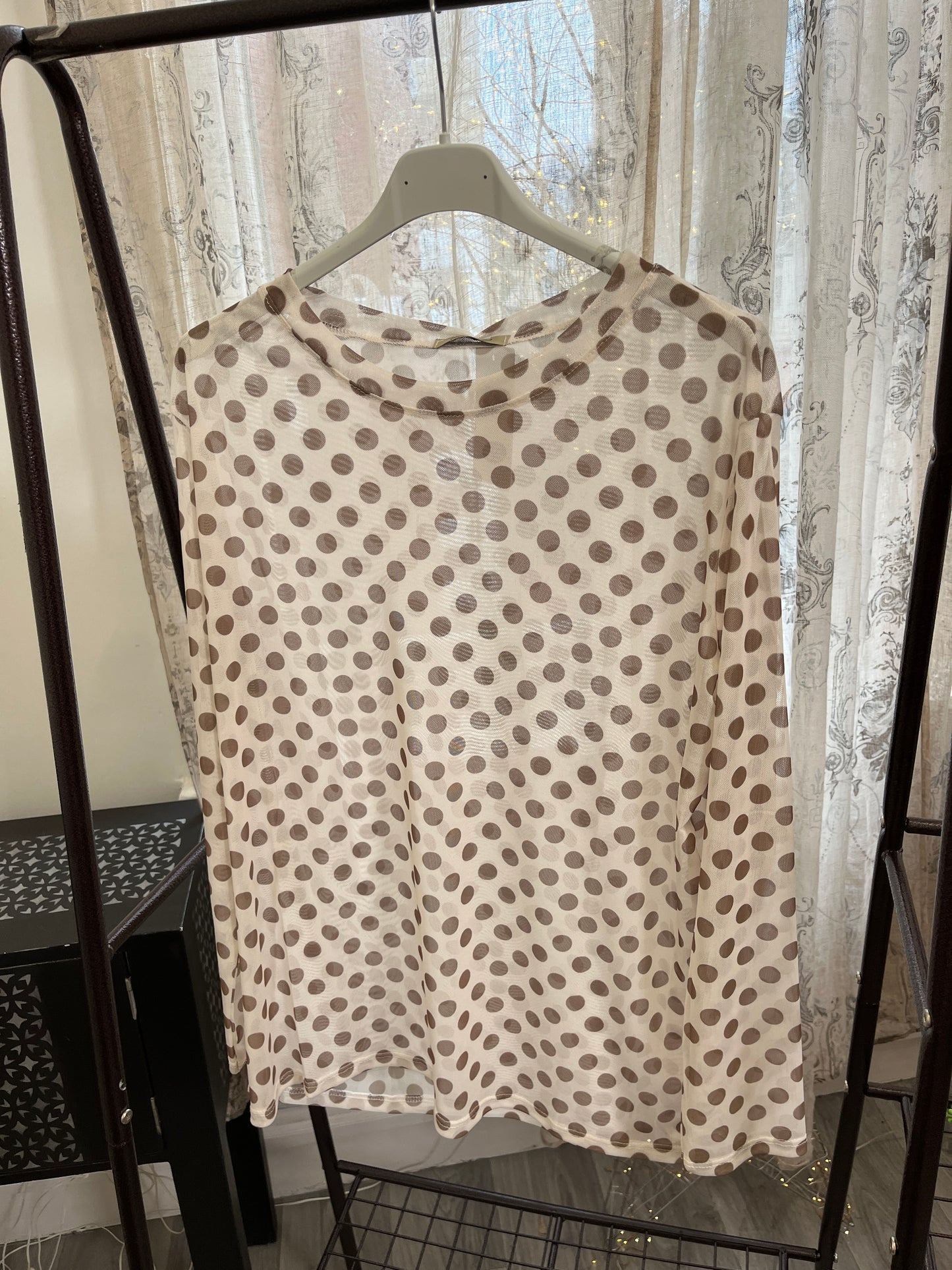 Orla Mesh Layering Top - Spotty