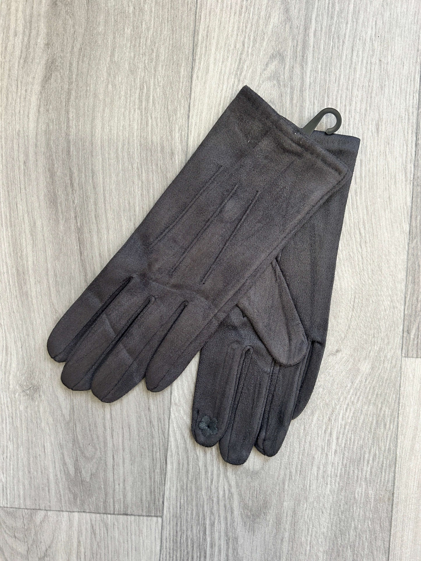 Faux Suede Streamline Neat Gloves