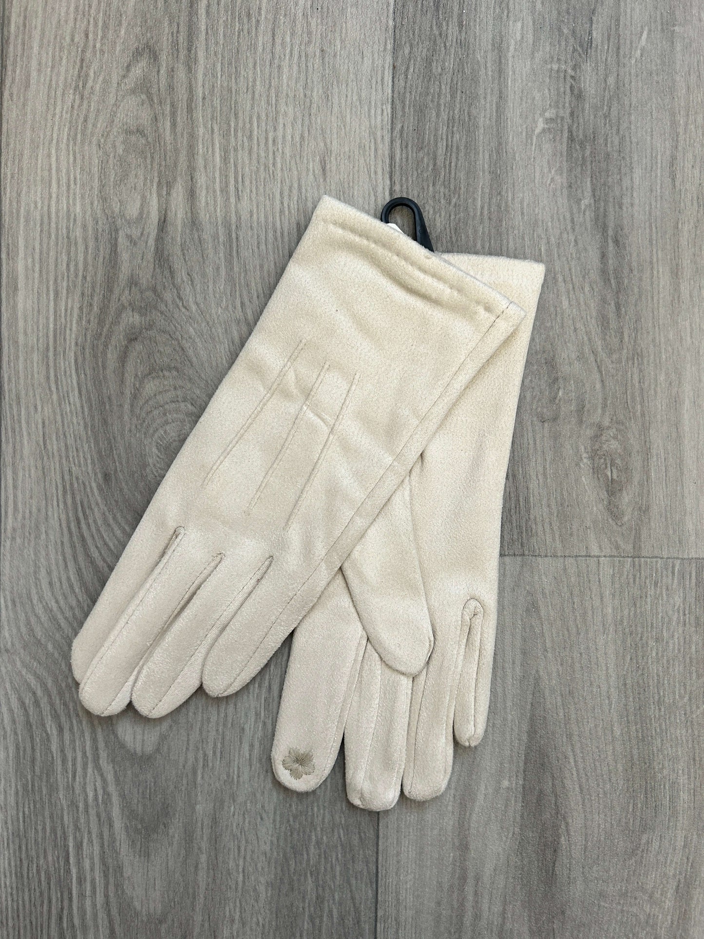 Faux Suede Streamline Neat Gloves