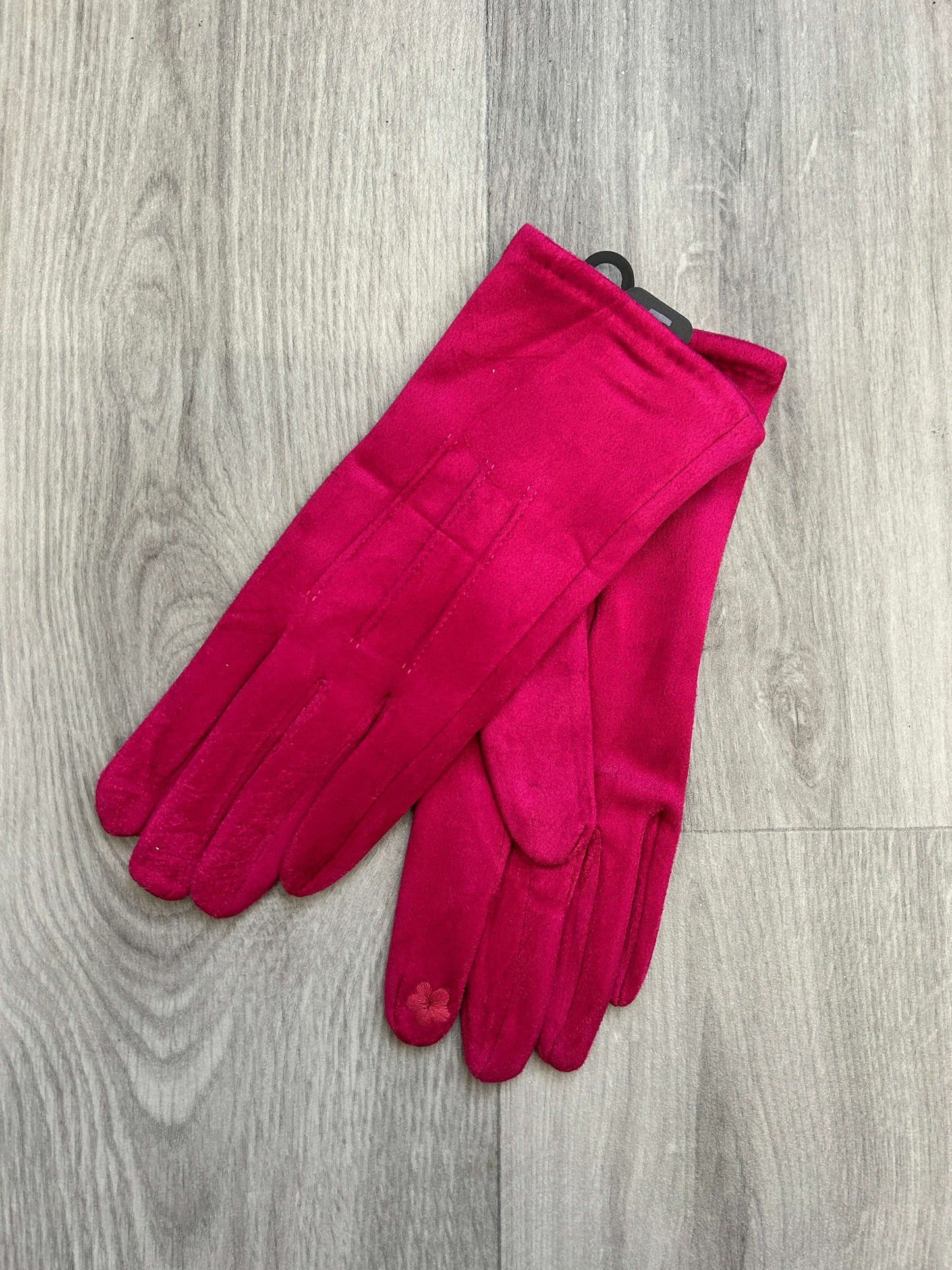 Faux Suede Streamline Neat Gloves