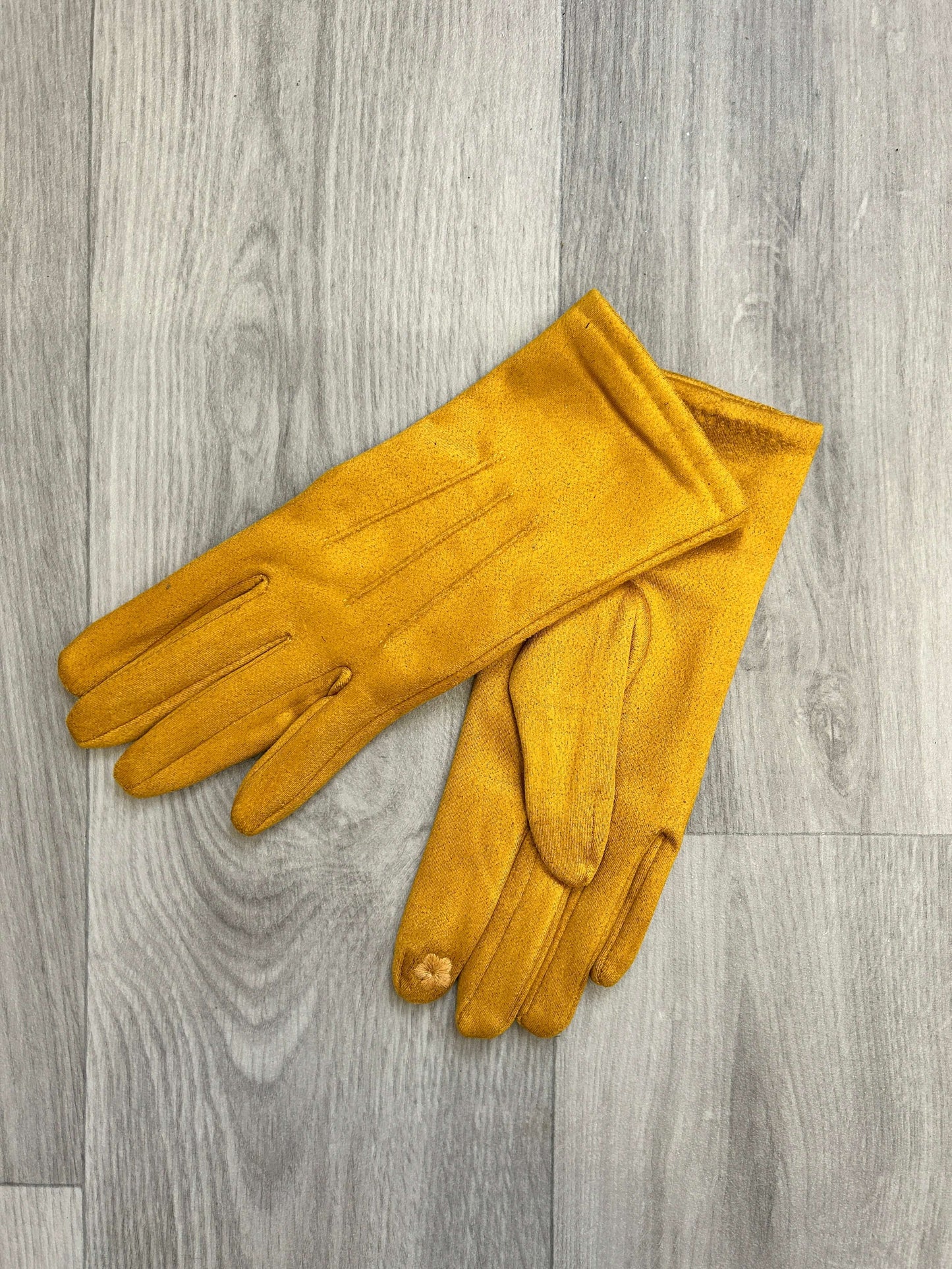 Faux Suede Streamline Neat Gloves