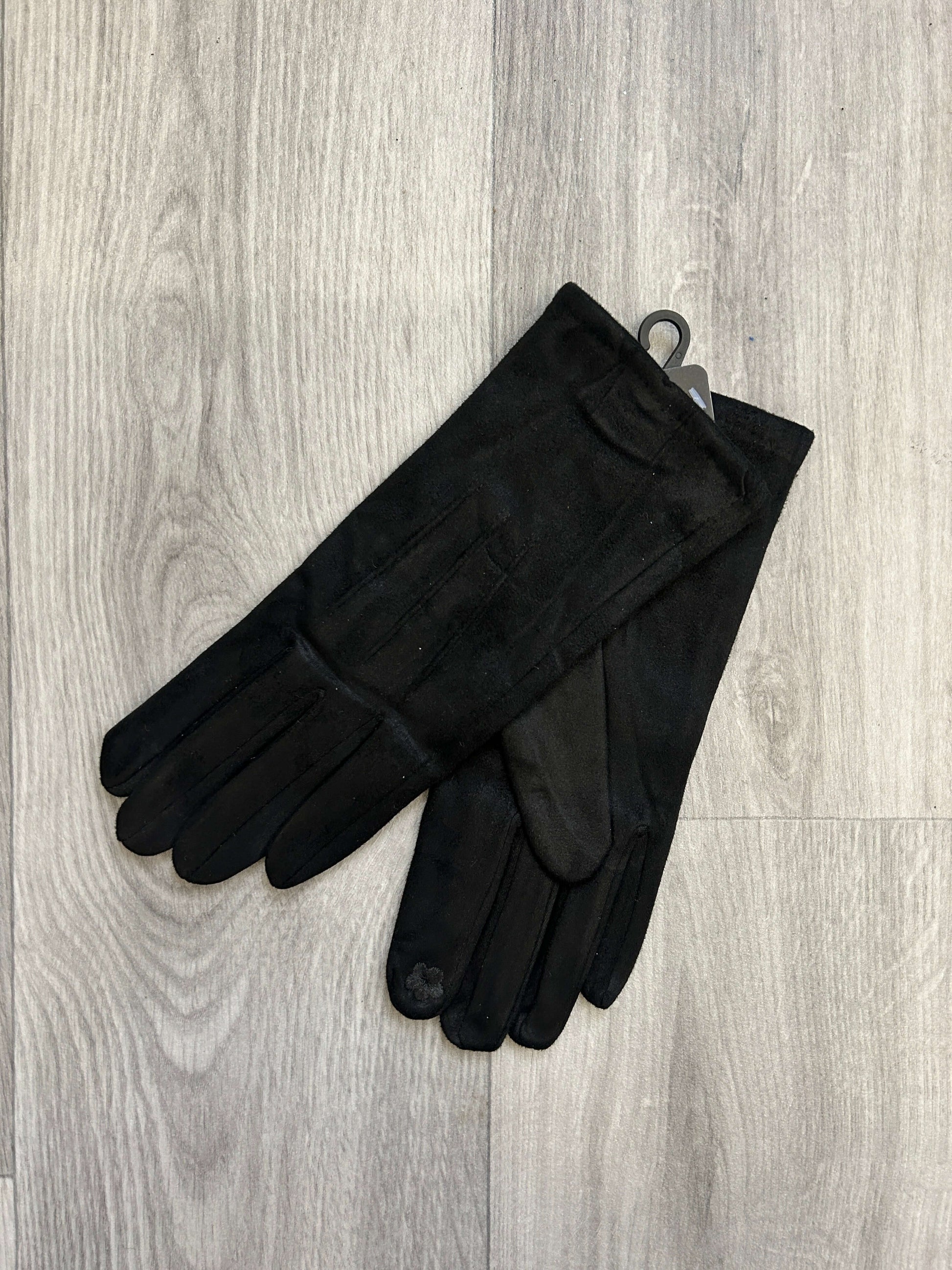 Faux Suede Streamline Neat Gloves