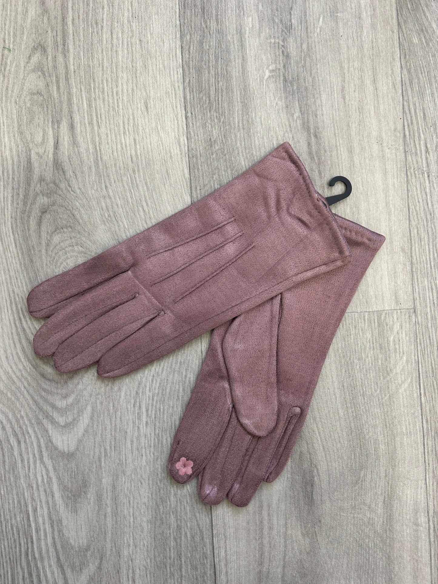 Faux Suede Streamline Neat Gloves