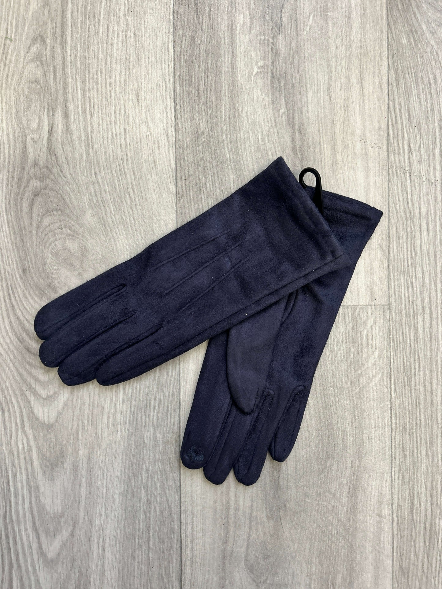 Faux Suede Streamline Neat Gloves