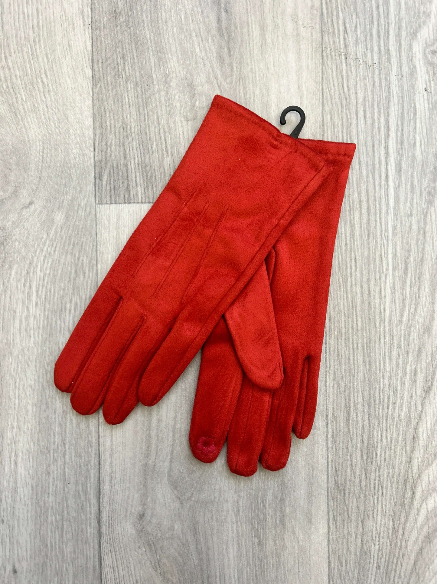 Faux Suede Streamline Neat Gloves