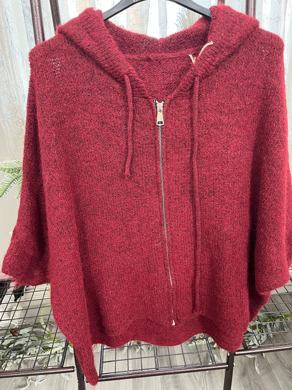 Fleur Zip through Mohair Hoodie