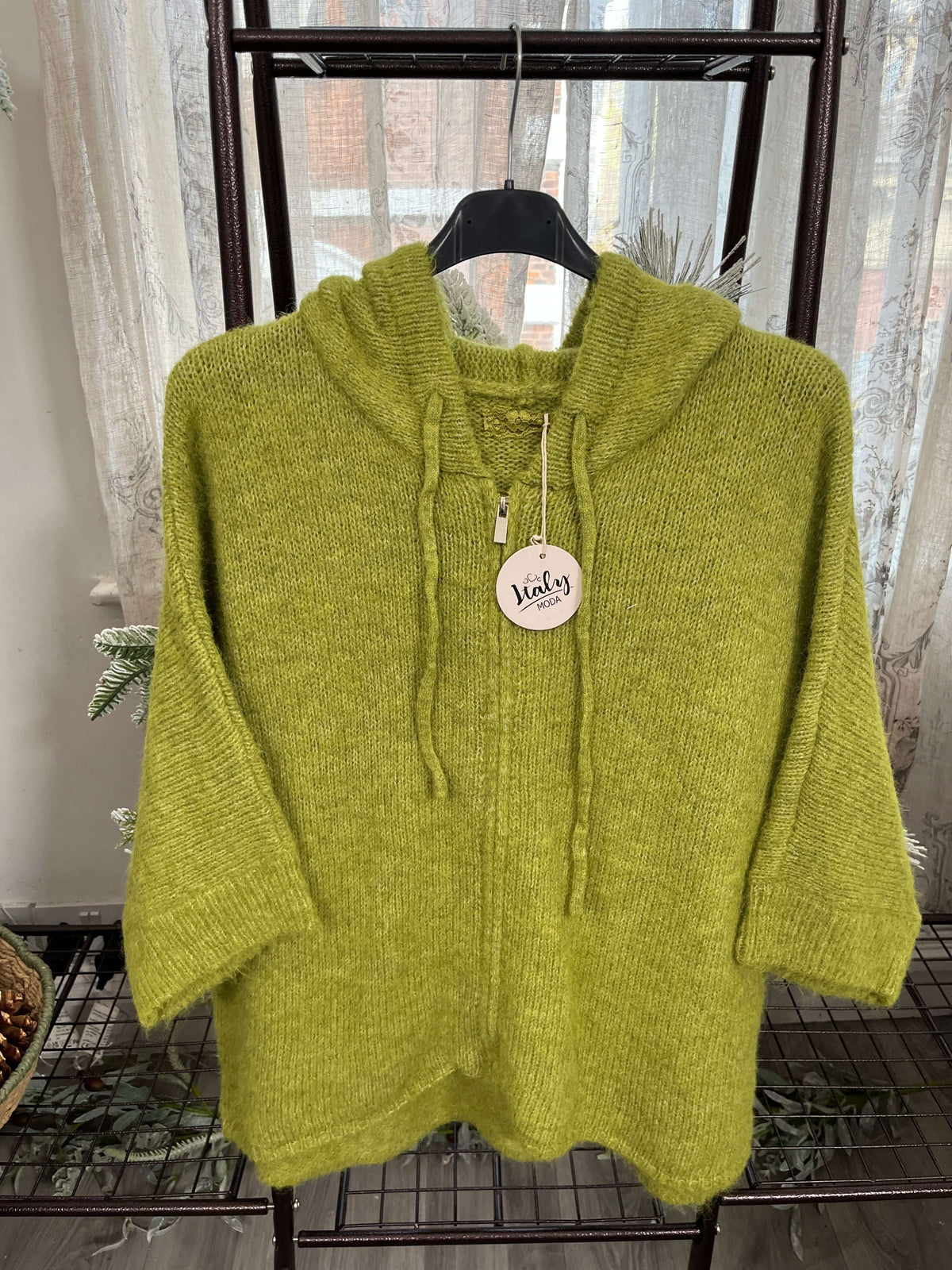Fleur Zip through Mohair Hoodie