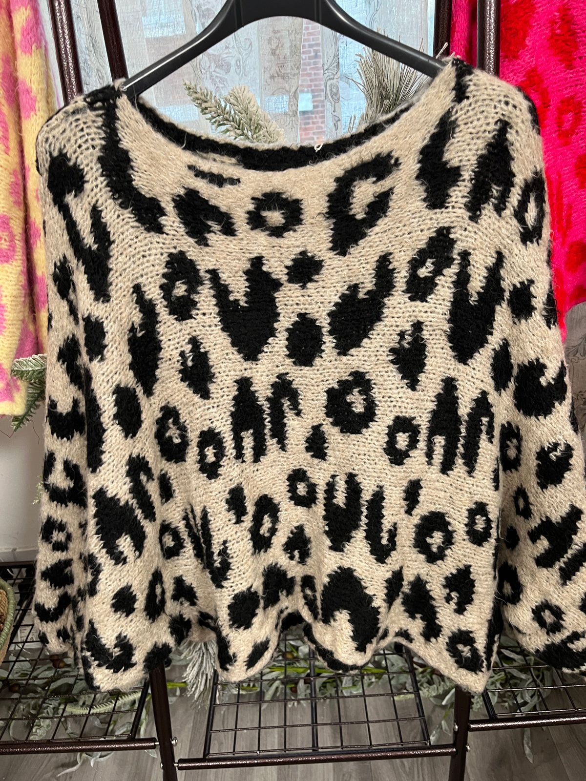 Roxy Leopard Batwing Soft Knit Jumper