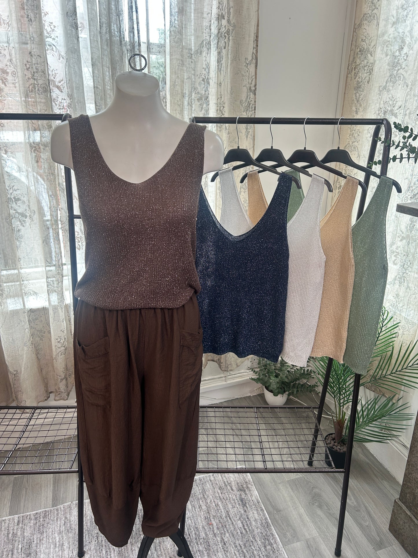 Sparkly Knitted Vest Top