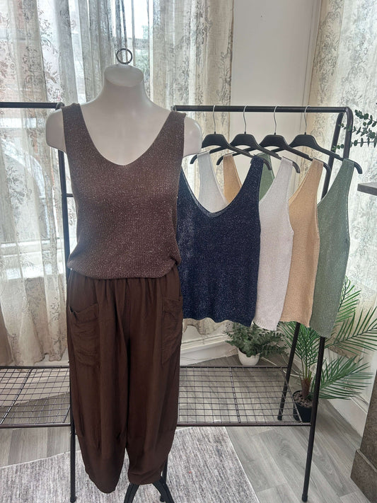 Sparkly Knitted Vest Top