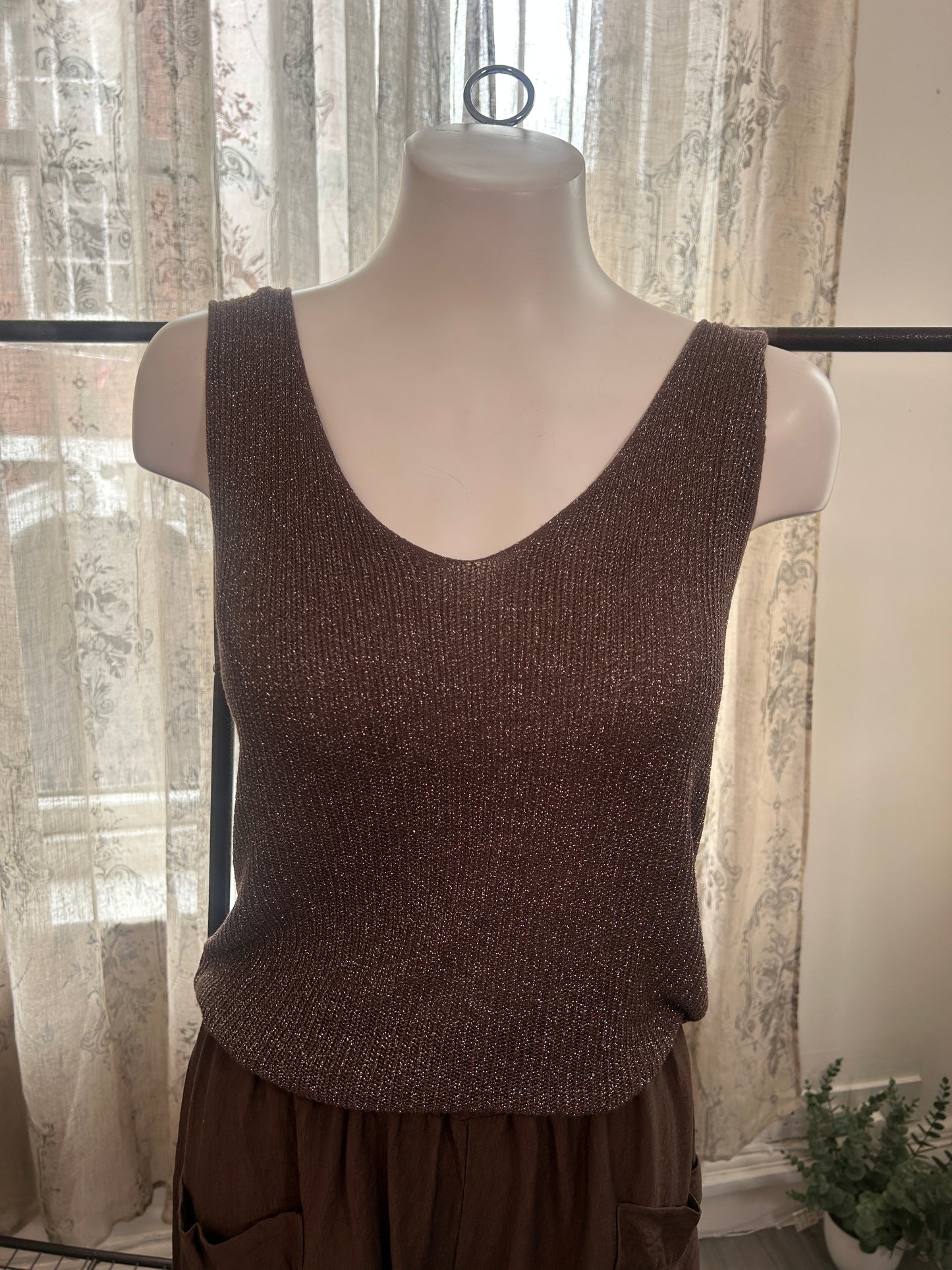 Sparkly Knitted Vest Top