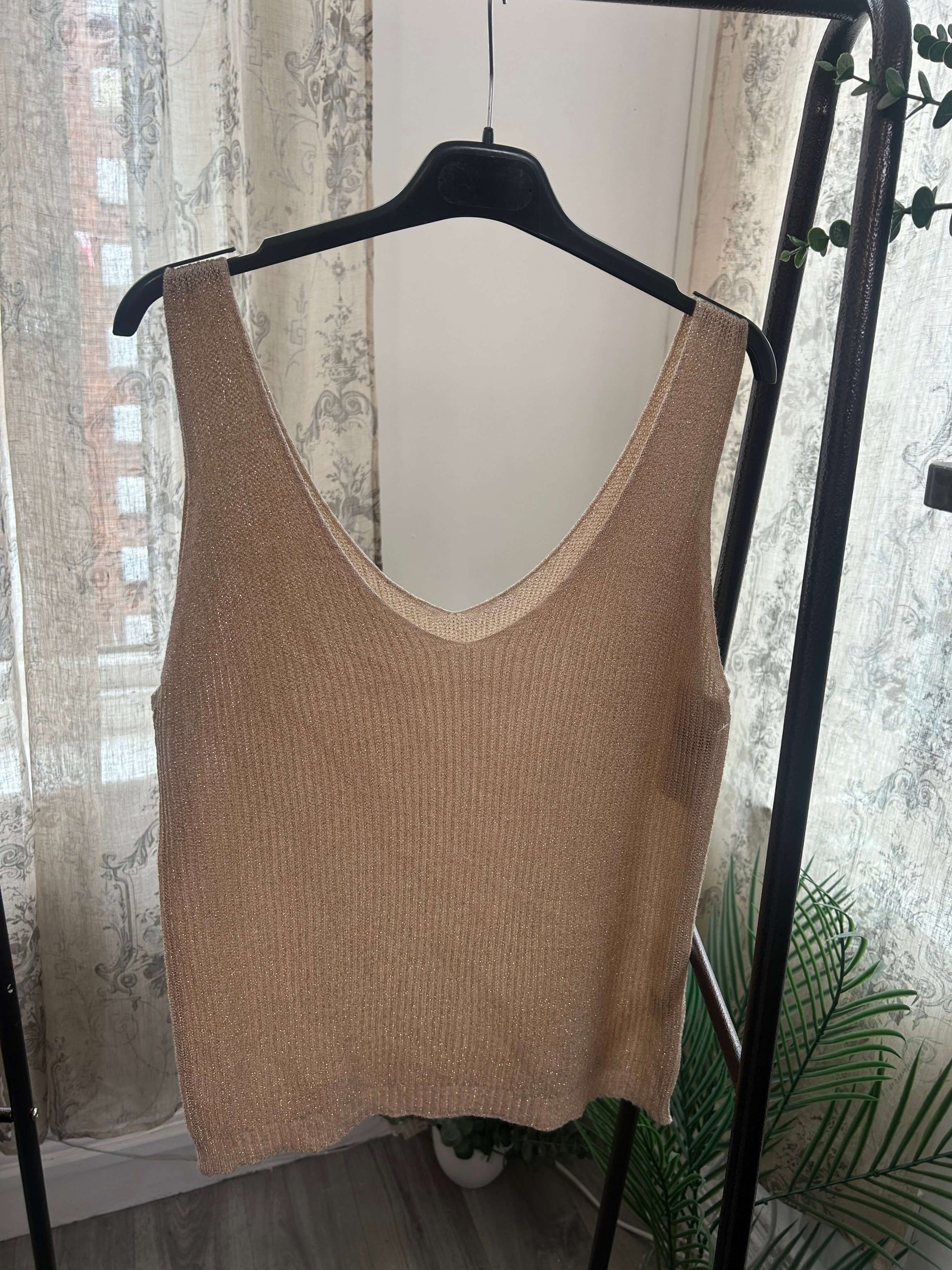 Sparkly Knitted Vest Top