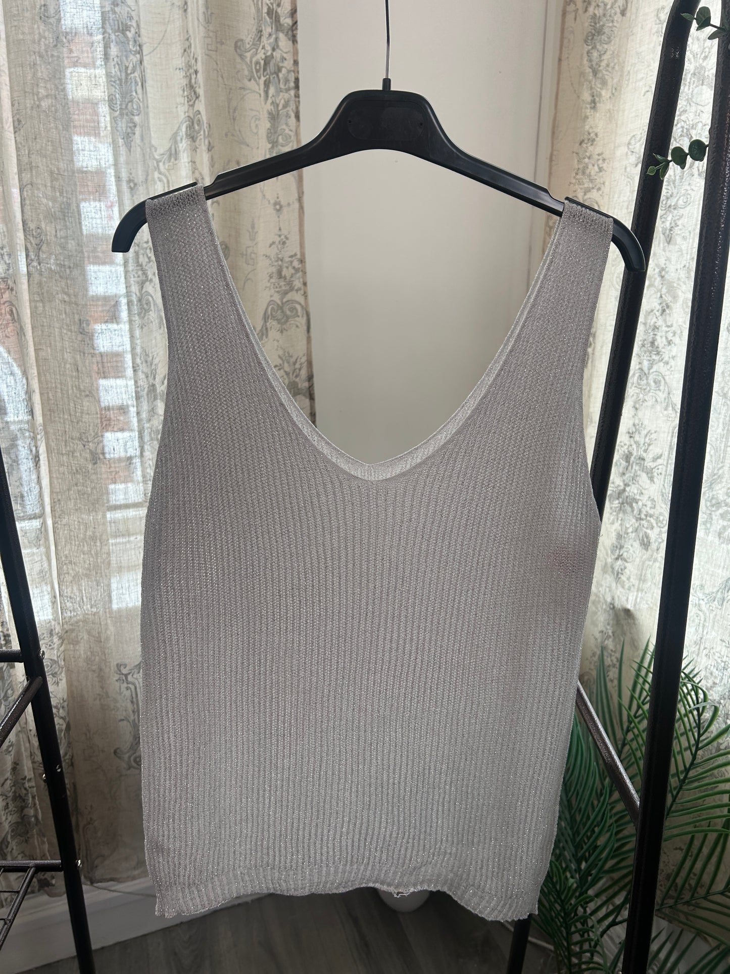 Sparkly Knitted Vest Top