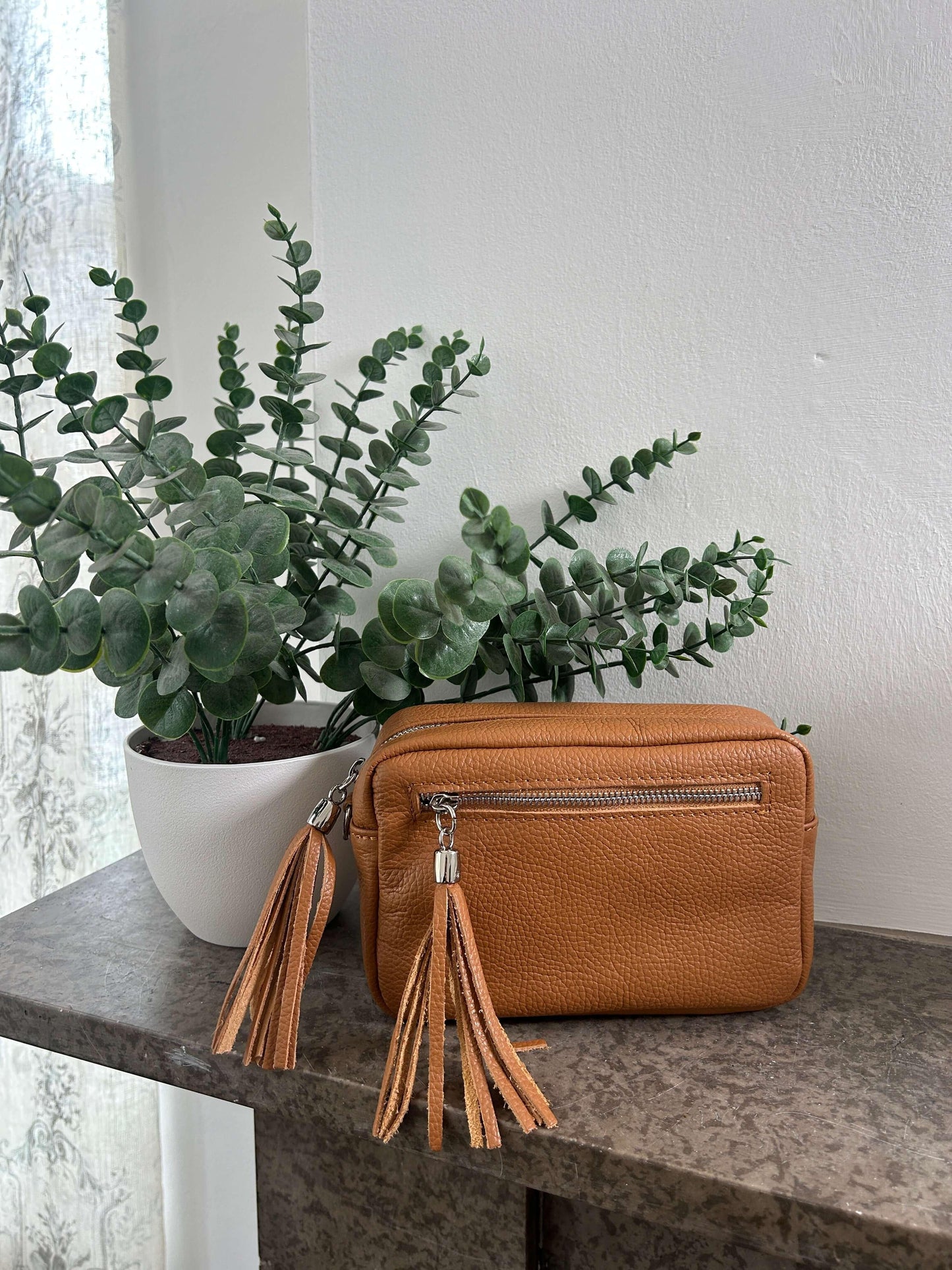 Ladies Leather Tassel Bag