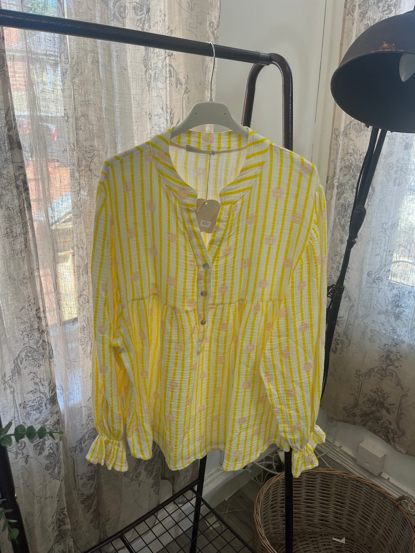 Ladies Daisy Stripe Cheesecloth Blouse