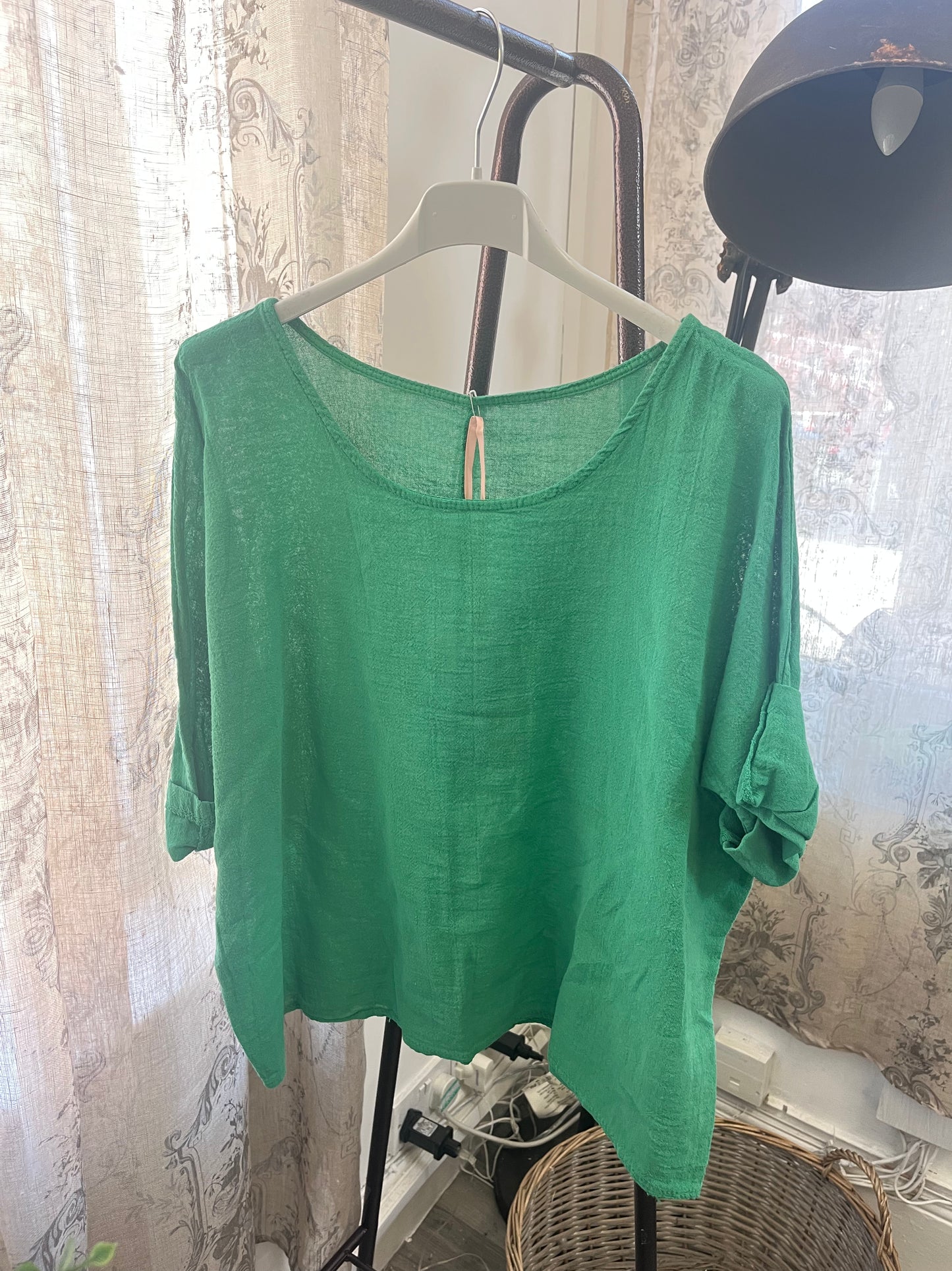 Casual Round Neck Linen Top