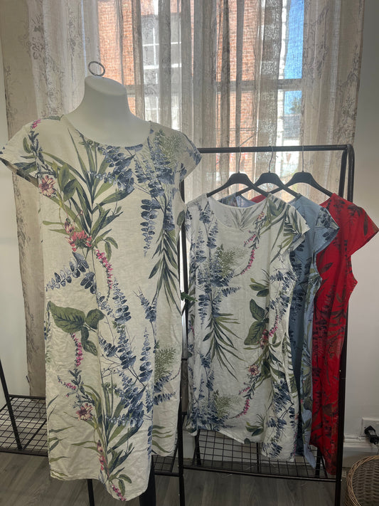 Floral Side Panel Shift Dress