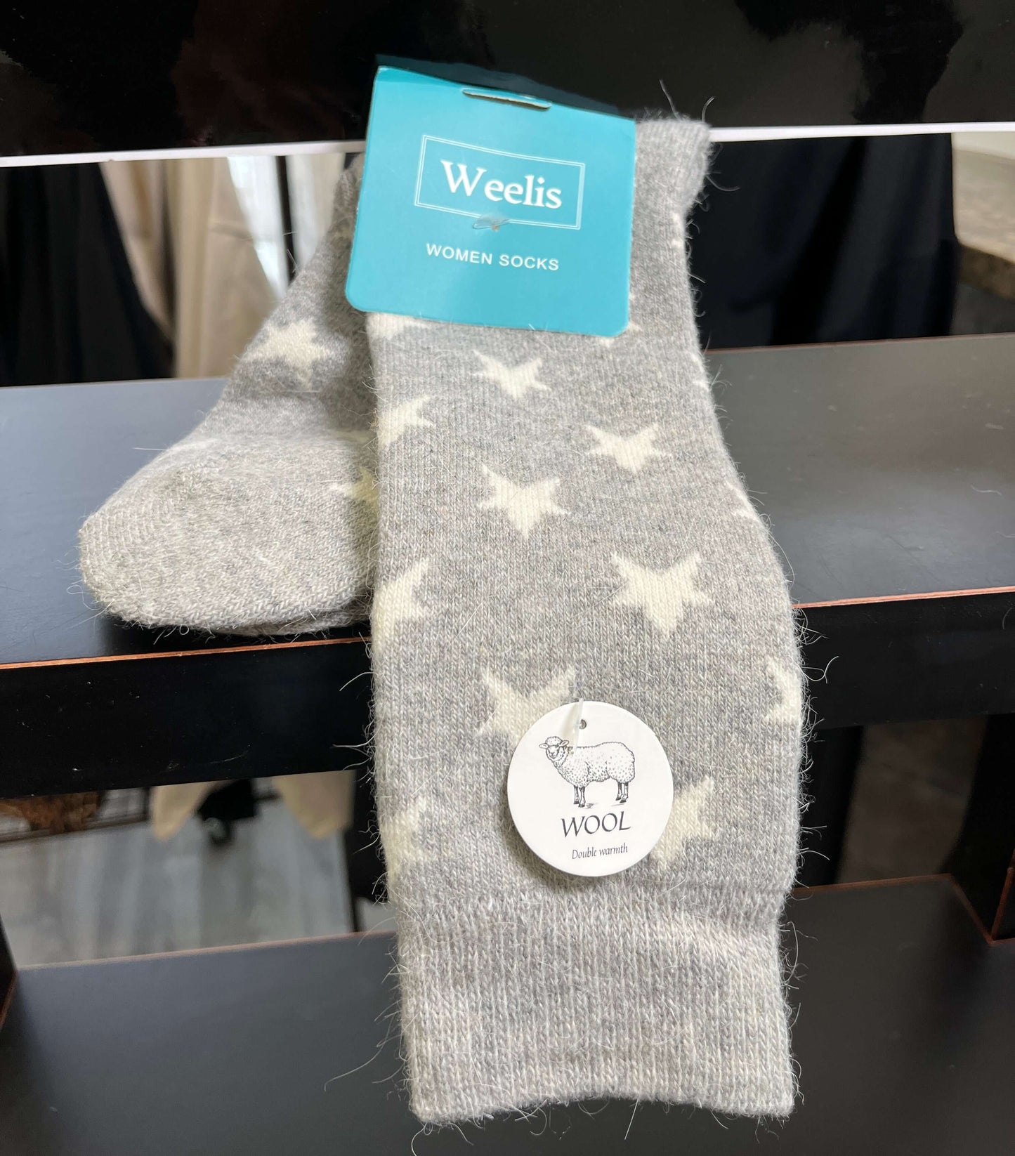 Weelis Wool Mix Womens Long Socks