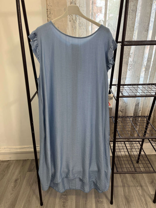 Amanda Button Back Frill Sleeve Midaxi Dress