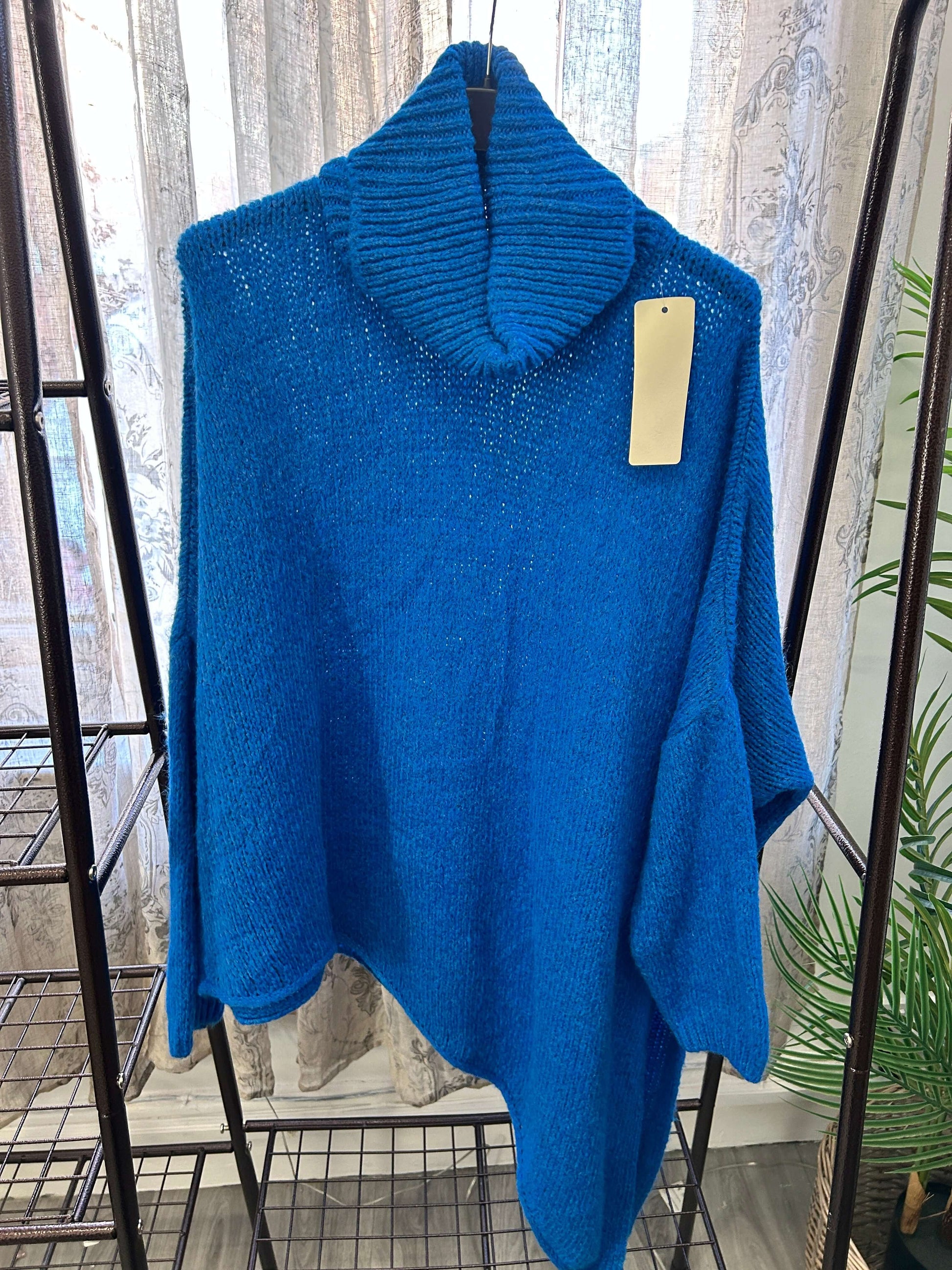 Joan Roll Neck Slant Knit Jumper