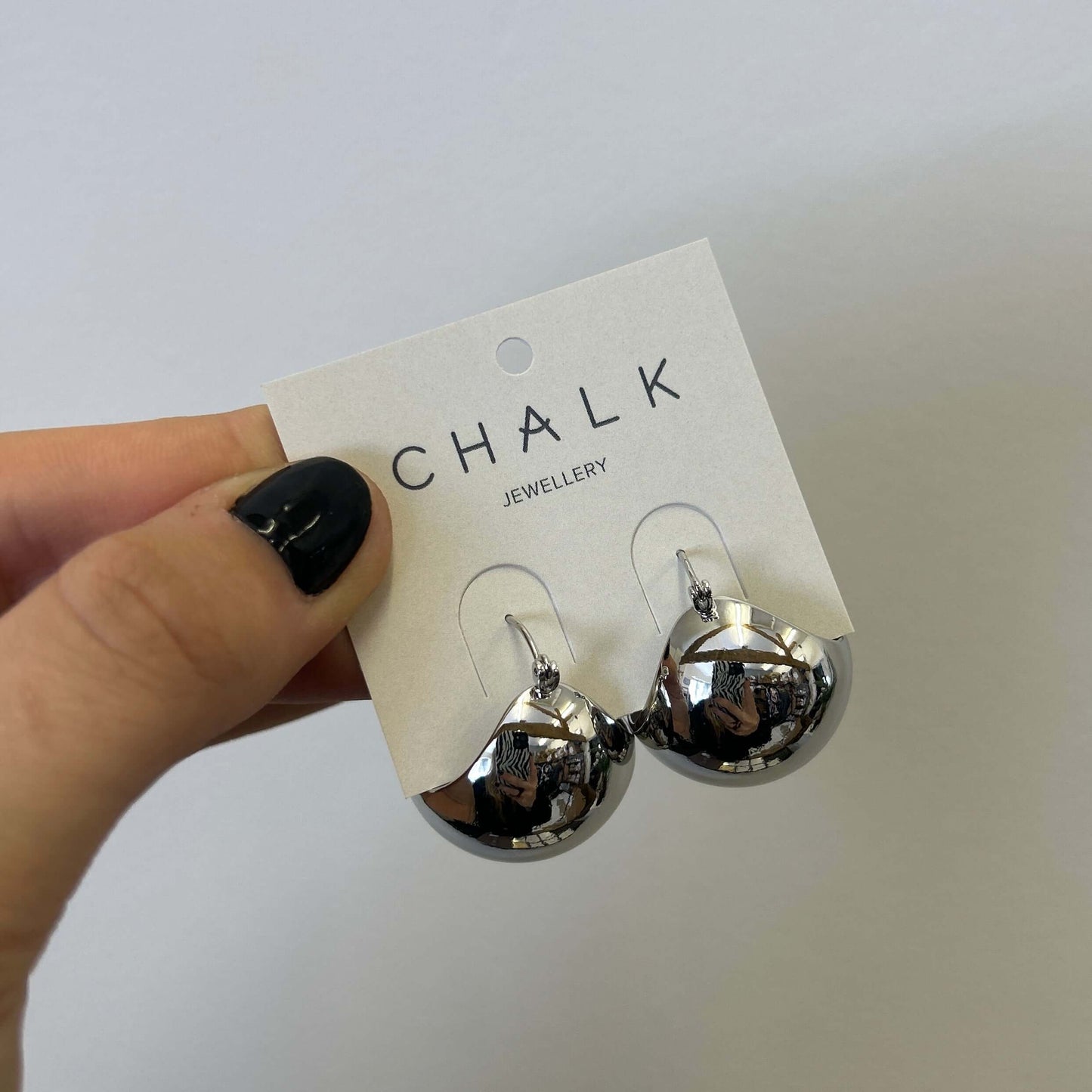 Chalk Uk - Large Ball Earrings | Silver