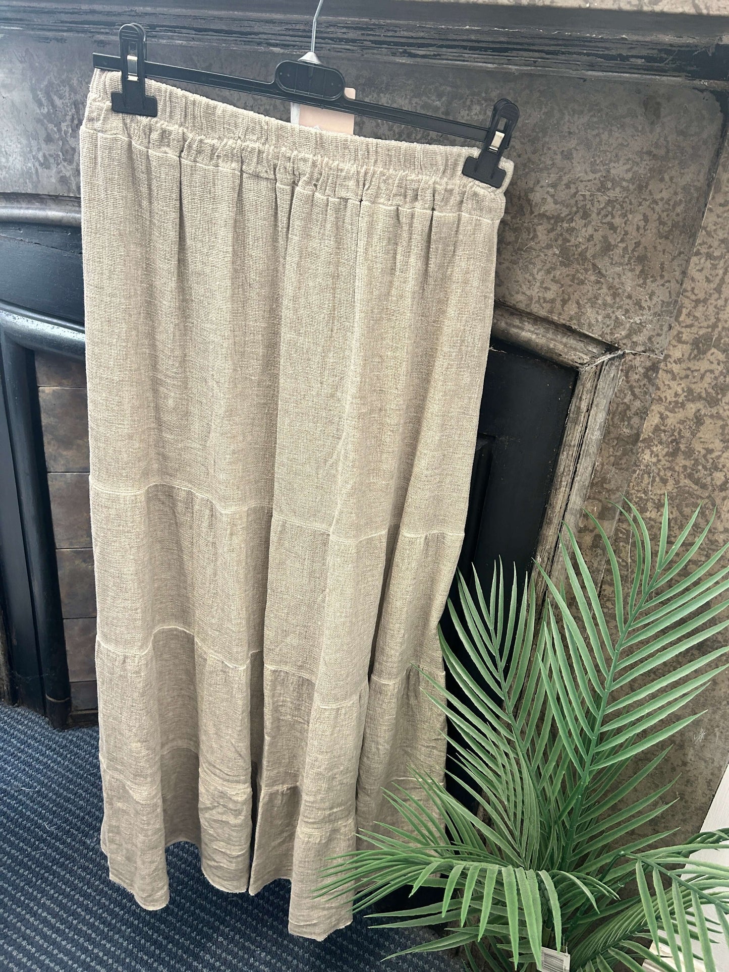 Ariel Hessian Maxi Length Skirt