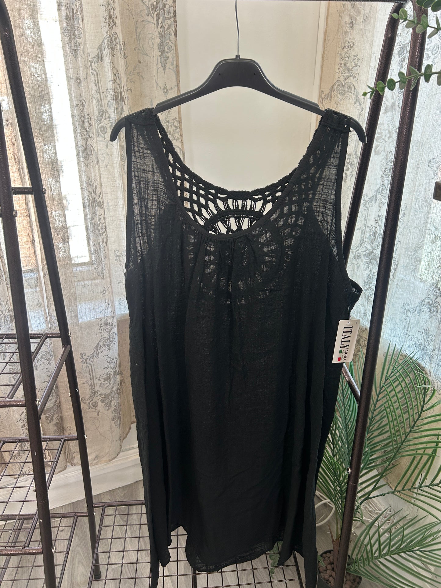 Crochet Back Cotton Sundress