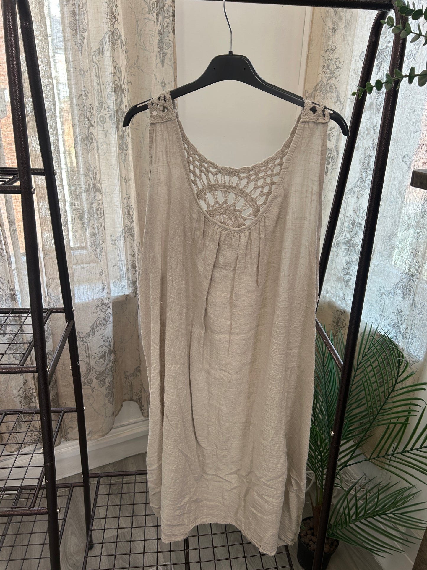 Crochet Back Cotton Sundress